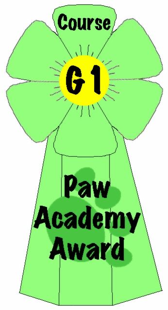 Diplome du cours G1 de Pawpeds