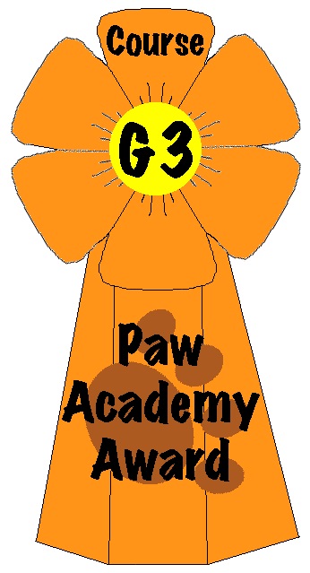 Diplome du cours G3 de Pawpeds